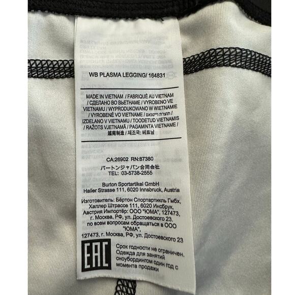 Burton Dryride Plasma Legging XL‎ Black & White Aztec Tribal Southwest Baselayer - Picture 4 of 11